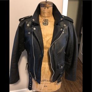 Unisex leather (heavy) motorcycle jacket